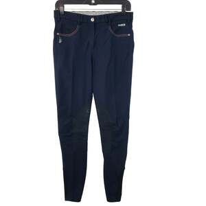 Pikeur Navy Blue Knee Patch Seat Grip Riding Equestrian Pants Breeches NWOT 28